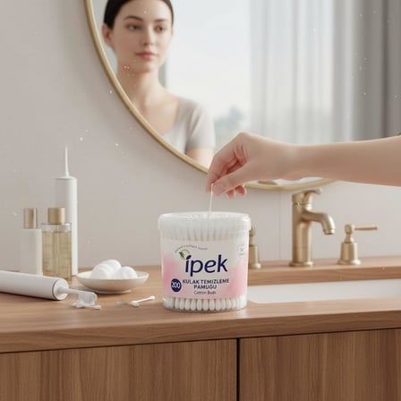 Kulak Çubuğu Pamuğu –%100 Hidrofil Pamuk – Güvenli ve Hijyenik Kullanım – Esnek Çubuk Yapısı – Makyaj Düzeltme ve Temizlik İçin İdeal – CE Belgeli – Made in Türkiye (200 ADET)