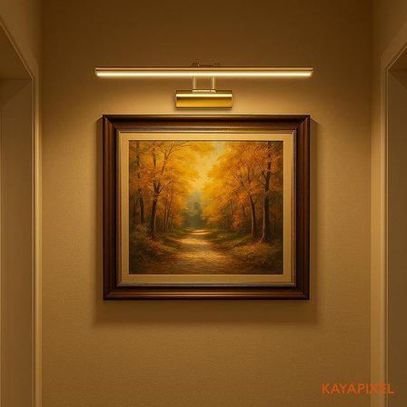 35cm LED Aplik Gold Kasa | 3200K Gün Işığı | IP20 Koruma | Ayna, Tablo ve Resim Banyo Üstü Duvar Aydınlatma | 220V | Modern Tasarım