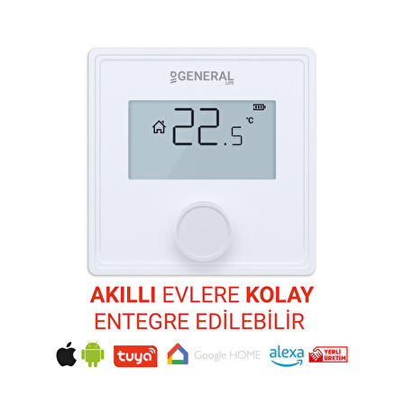 GENERAL Life HT25-4 Smart Kablosuz Akıllı Tuya Oda Termostatı