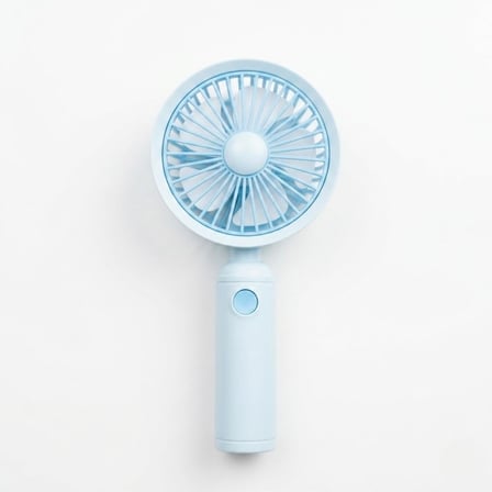 Mini-Fan Taşınabilir El Fanı, Masaüstü Standlı, USB Şarjlı, 16 cm, 3 Kademeli Hız Ayarlı Masaüstü &amp; El Tipi Kompakt Boyut, Mavi