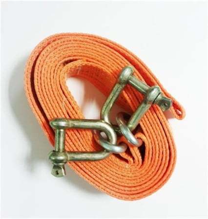 Araç Çekme Halatı, Kumaş Çelik Puntalı, 3 Ton, 3 Metre, Turuncu