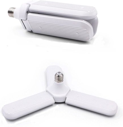 Pervane Led Ampul 3 Kollu Katlanabilir Cata 42w 6400k Beyaz Işık Yaprak Led Ampul