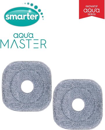 AQUA MASTER 2 YEDEK MOP TEMİZ &amp; KİRLİ SUYU AYIRMA ÖZELLİĞİ OTOMATİK TEMİZLİK SETİ MOP PASPAS