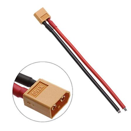 12AWG 15CM XT60 Erkek Kablo