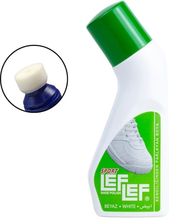 NuriLeflef Likit Ayakkabı Boyası, Pratik Kendinden Süngerli Boya, 75 Ml (Beyaz)
