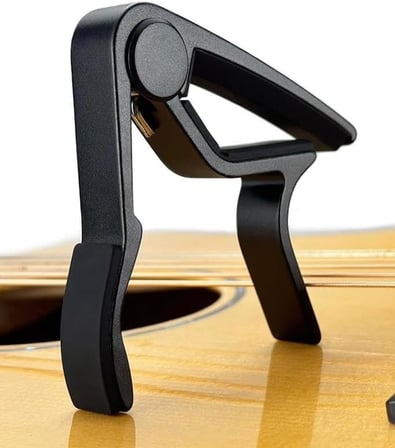 LCT-999 Black Gitar Capo Metal Kapo Kaliteli 5 Adet Pena Hediye
