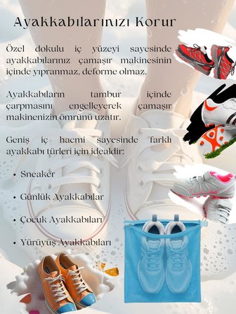 Çok Amaçlı Yıkama ve Kurutma Filesi, Fermuar Korumalı, Petek Mesh Dokulu, Ayakkabı ve Hassas Kıyafetler için