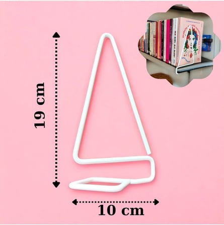 EceAksesuar Kitap Tutucu Ve Metal Kitap Desteği 2'li Paket beyaz