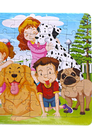 Hikayeli Yapboz Puzzle 30 X 40 Cm Sevimli Köpekler