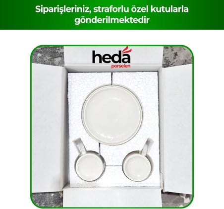 Heda Porselen Hayat Ağacı 4 Parça 2 Kişilik Porselen Kahve Fincan Takımı 100 ml – Şık Desenli Türk Kahvesi Seti