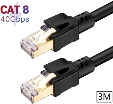 5215 Cat8 3m 40gbps S/ftp 2000mhz Yüksek Hızlı Internet Kablosu