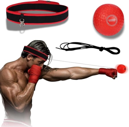 Sporsize Boks Refleks Topu ve Ayarlanabilir Kafa Bandı – Refleks Geliştirme, Koordinasyon, Hız ve Odak Antrenmanı İçin Güvenli Antrenman Topu – Çocuk ve Yetişkin Uyumlu