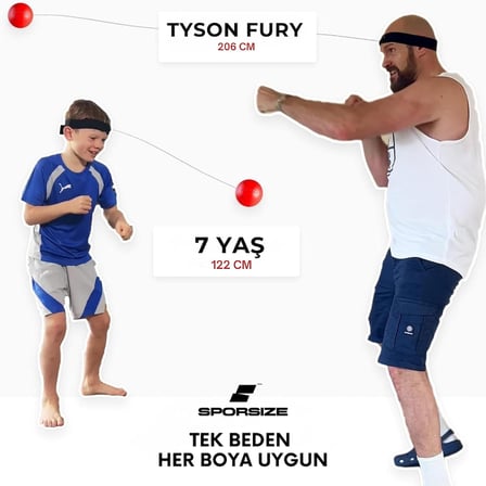 Sporsize Boks Refleks Topu ve Ayarlanabilir Kafa Bandı – Refleks Geliştirme, Koordinasyon, Hız ve Odak Antrenmanı İçin Güvenli Antrenman Topu – Çocuk ve Yetişkin Uyumlu