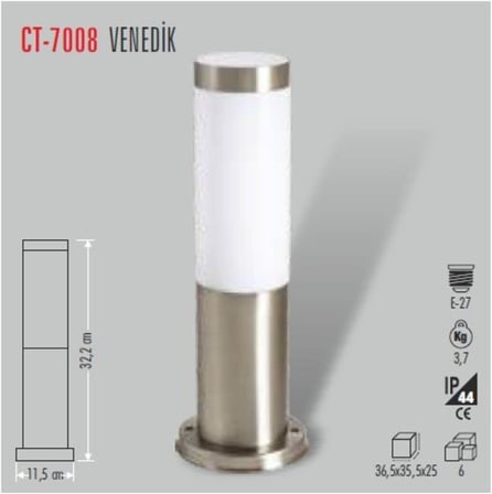 CT-7008 60W BAHÇE ARMATÜRÜ(AMPULSUZ)