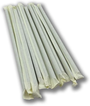 Kağıt Kaplı Siyah Kağıt Pipet 100 Adet