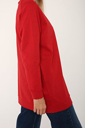 Kırmızı-Reglan Kol Sweat