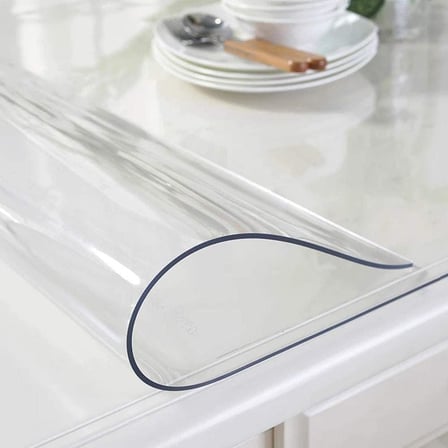 | 1.2mm | Şeffaf PVC Masa ve Masa Örtüsü Koruyucu | Masa Pedi | Koruyucu Mika | Asetat Masa Örtüsü | (En: 90cm, Boy: 160cm)