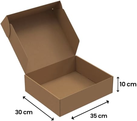 35x30x10-25 Adet Kilitli E-Ticaret Karton Kargo Kutusu