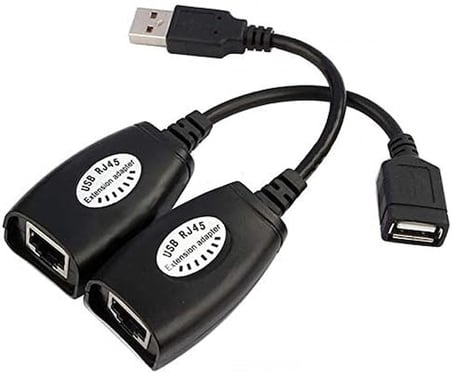 USB2.0 RJ45 Extender Uzatma Kablosu Cat5-Cat6 Uzatıcı