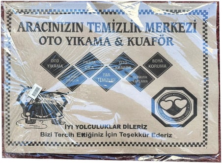 Baskılı Kraft Oto Araç Araba Paspas Kağıdı - 35x50 Cm. - 50 Adetlik 1 Paket