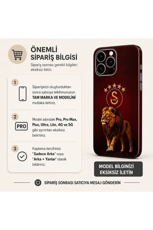Aslan Sarı Kırmızı — Tüm Telefonlara Uyumlu Kaplama | Sipariş Sonrası Marka ve Modelinizi İletiniz