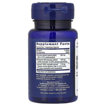 Quick Brain Nootropic, Lutein zeaxanthin gotu kola bacopa 30 Vejetaryen Kapsül