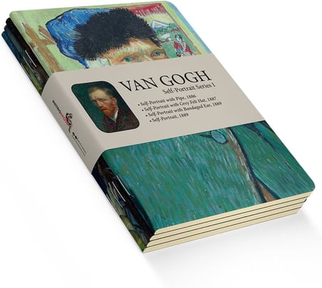 Van Gogh 4'lü Defter Seti 4, Self-portrait Series I, Çizgisiz, 64 Sayfa, 14x21cm