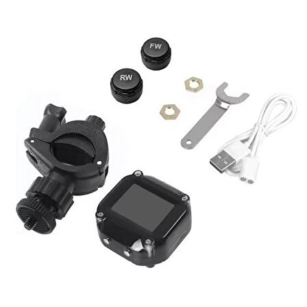 Powermaster PM-28656 Motosiklet Kablosuz Lastik Basınç Ve Sıcaklık İzleme Sistemi (TPMS)