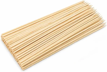 100 Adet 40 cm Çöp Şiş Ahşap Tek Kullanımlık Mangal Şişi Uzun Çöp Şiş Barbekü Izgara Fırın Uyumlu Marshmallow Şiş Çubuk