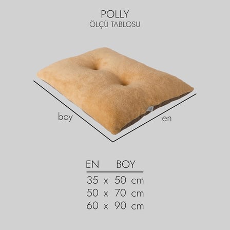 Polly, Çift Taraflı Kullanılabilen, Yıkanabilir Kedi ve Köpek Minderi (Açık GRİ &amp; GRİ, 50x70)