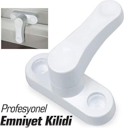 5 Adet Pvc Kapı Pencere Emniyet Kilidi Pimapen Düğmeli Kilit Bebek Çocuk Güvenlik Kiliti Beyaz