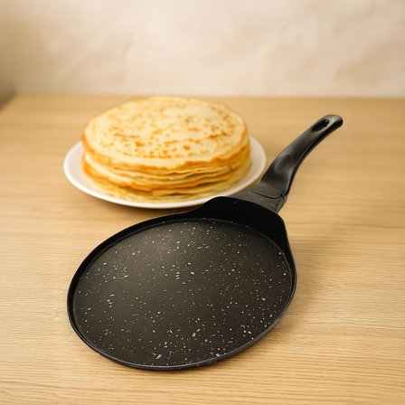 Granit Kaplama Krep Tavası 26 Cm | Yapışmaz Yüzeyli İdeal Krep, Pankek ve Omlet Tavası