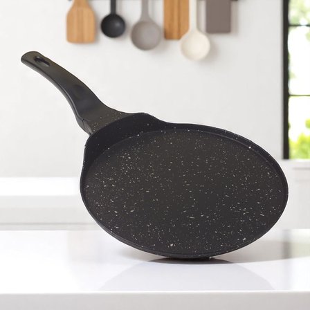 Granit Kaplama Krep Tavası 26 Cm | Yapışmaz Yüzeyli İdeal Krep, Pankek ve Omlet Tavası