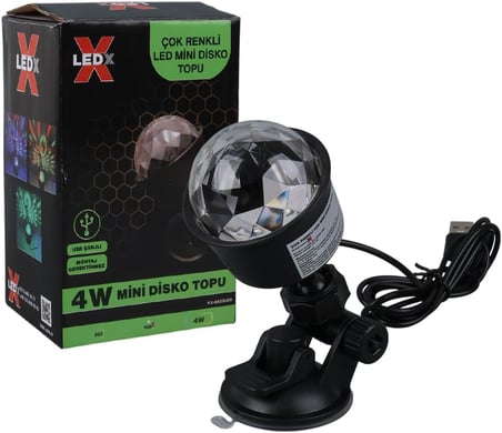 Projeksiyon Atmosferli, Usbli, 4 Watt, Sihirli, Rgb Led, Disko Topu,