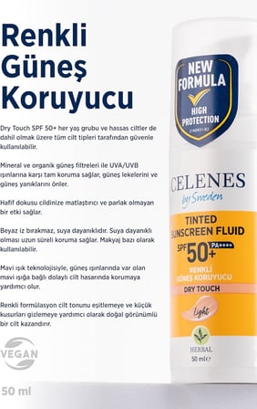 Herbal Renkli Güneş Koruyucu Dry Touch Light 50 Spf