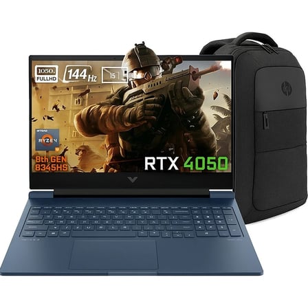 HP Victus 16-S1023NT Amd Ryzen 7-8845HS 9Z795EA FR88 24-Gbddr5 1 Tbssd RTX4050 6gb 16.1 Inç 144Hz Full Hd Yok (Free Dos) Gaming Laptop + Çanta
