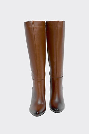 Kalem Topuklu Hakiki Deri Kadın Çizme