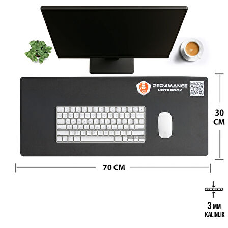 Per4mance Notebook 70X30 Kaydırmaz Siyah Mouse Pad