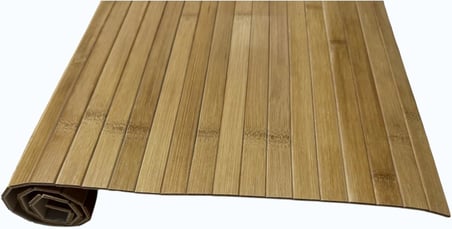 Bambu Banyo Matı, Kaydırmaz TPE Tabanlı, Suya Dayanıklı, Rulo Yapılabilir, 45x68 cm, Banyo ve Mutfak için