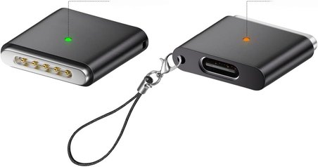 Type-C to MagSafe 3 İle Uyumlu Dönüştürücü | 140W Hızlı Şarj Destekli | MacBook İle Uyumlu Çevirici Gri SF-3