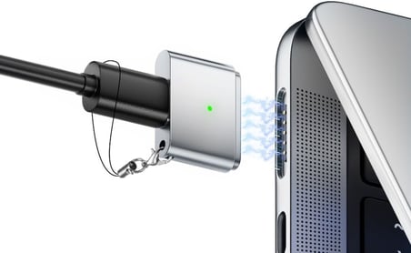 Type-C to MagSafe 3 İle Uyumlu Dönüştürücü | 140W Hızlı Şarj Destekli | MacBook İle Uyumlu Çevirici Gri SF-3