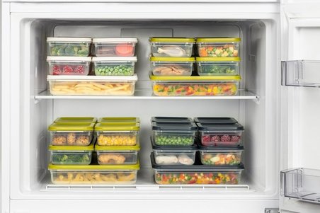 4 Adet Buzdolabı ve Derin Dondurucu Saklama Kabı Seti, Fresh Box, Dolap Düzenleyici ve Buz Dolabı Organizeri, BPA İçermeyen PP Plastik,Gıdaları Taze Tutma,Mutfak Düzenleyici (Yeşil)