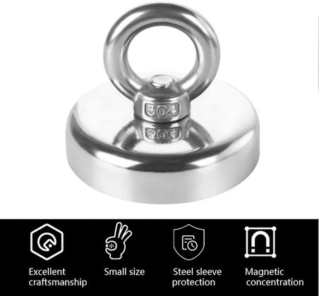 D20 10kg 20mm Askılı Güçlü Neodyum Mıknatıs Banyo Tuvalet Mutfak Askı Raf