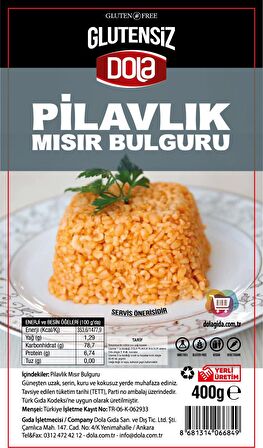 Dola Glutensiz Köftelik - Pilavlık Mısır Bulguru 2 Li Paket