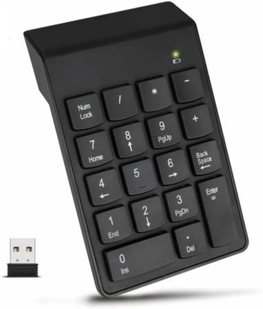 Kablosuz Sayısal Tuş Takımı, 18 Tuşlu Numerik Keypad, Numpad Klavye