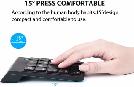 Kablosuz Sayısal Tuş Takımı, 18 Tuşlu Numerik Keypad, Numpad Klavye