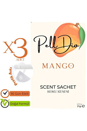3'lü Mango Dolap Ayakkabılık Ve Çekmece Parfümlü Kese Kokusu Oda Koku Kesesi