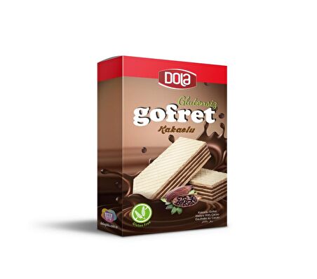 Dola Glutensiz Kakaolu ve Vanilyalı Gofret 100 gr 2 Adet Gluten Free