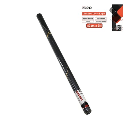 2MT X 60CM SİYAH MERMER DESENLİ TEZGAH ÜSTÜ FOLYO STİCKER - DUVAR KAĞIT KENDİNDEN YAPIŞKANLI - EKO D