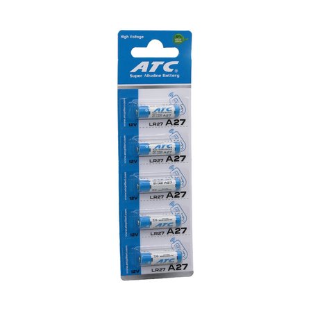 ATC SUPER ALKALİNE BATTERY A27 - 27A LR27 ARAÇ - OTO KUMANDA PİLİ 12V 5Lİ KART (2)